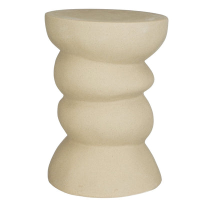 Bijzettafel - L29 x B29 x H41 cm - Keramiek - Beige