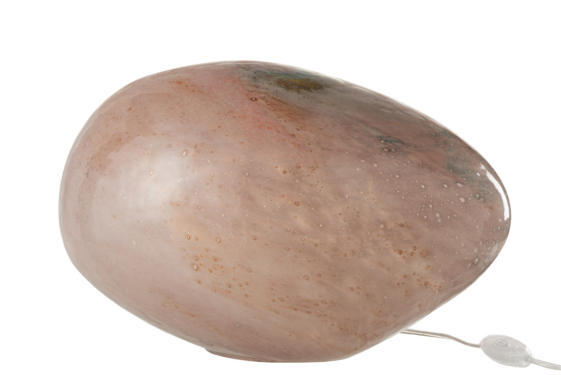 J-Line Lamp Dany Ovaal Glas Rose