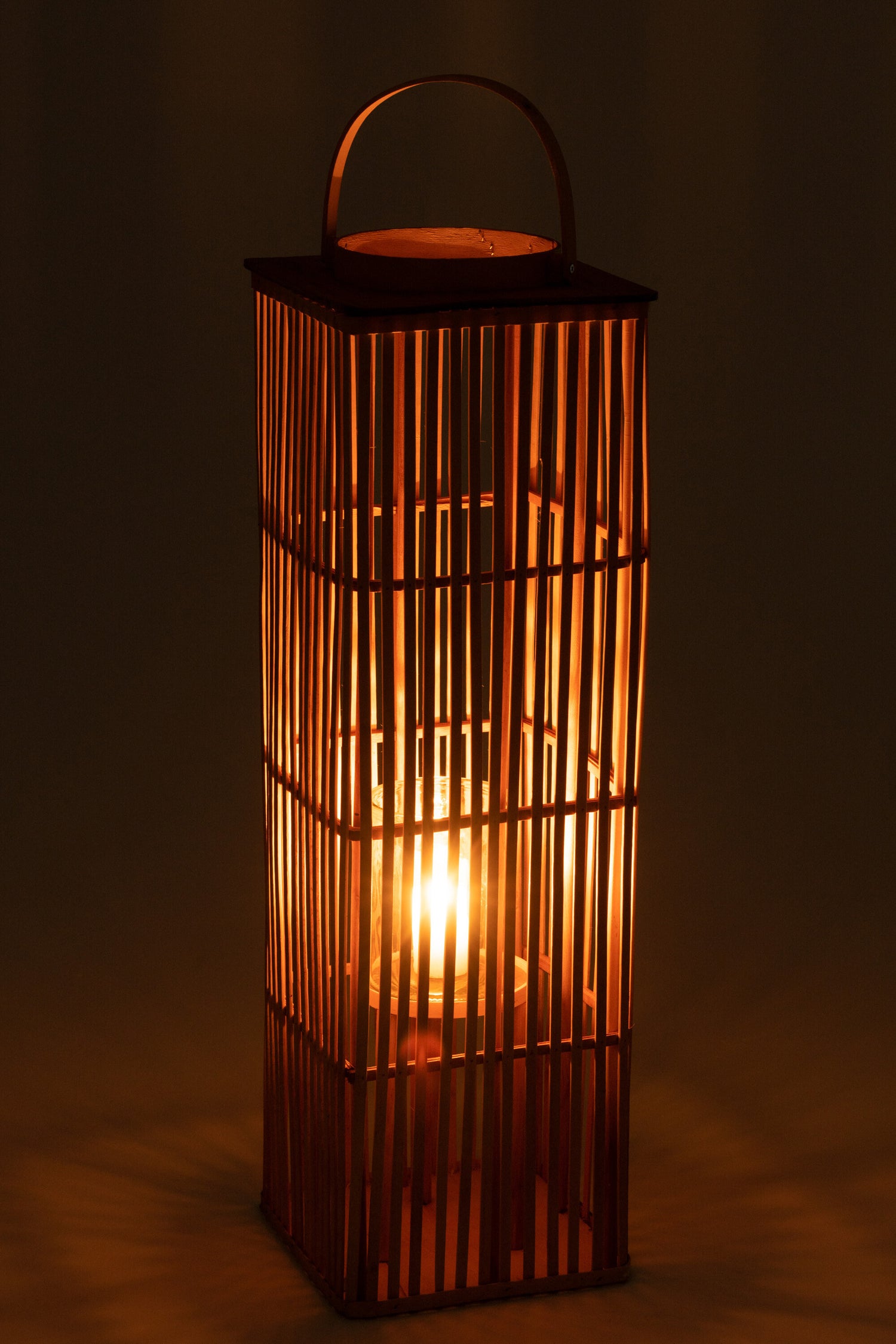 J-Line lantaarn Lang - bamboe - naturel