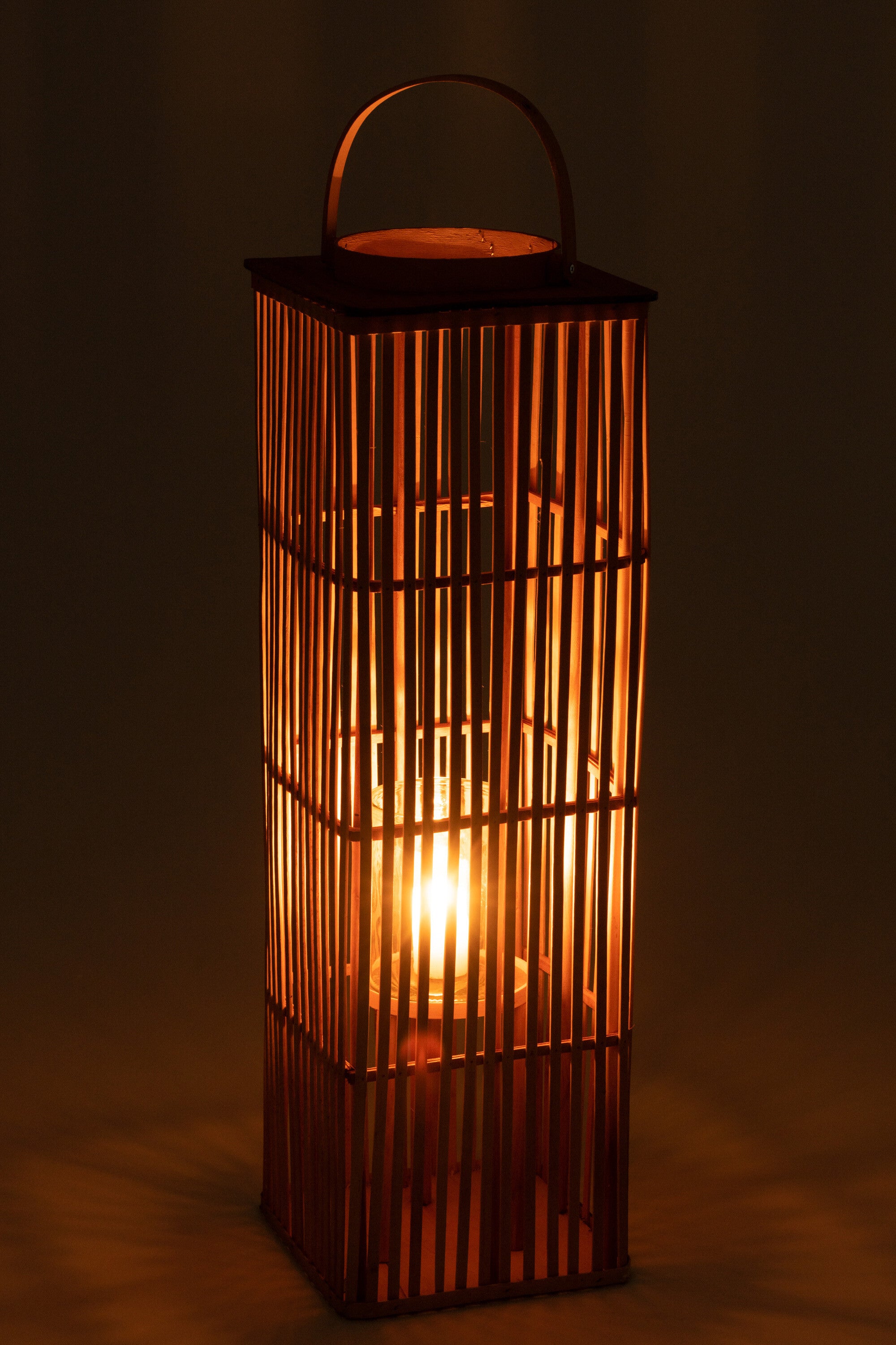 J-Line lantaarn Lang - bamboe - naturel