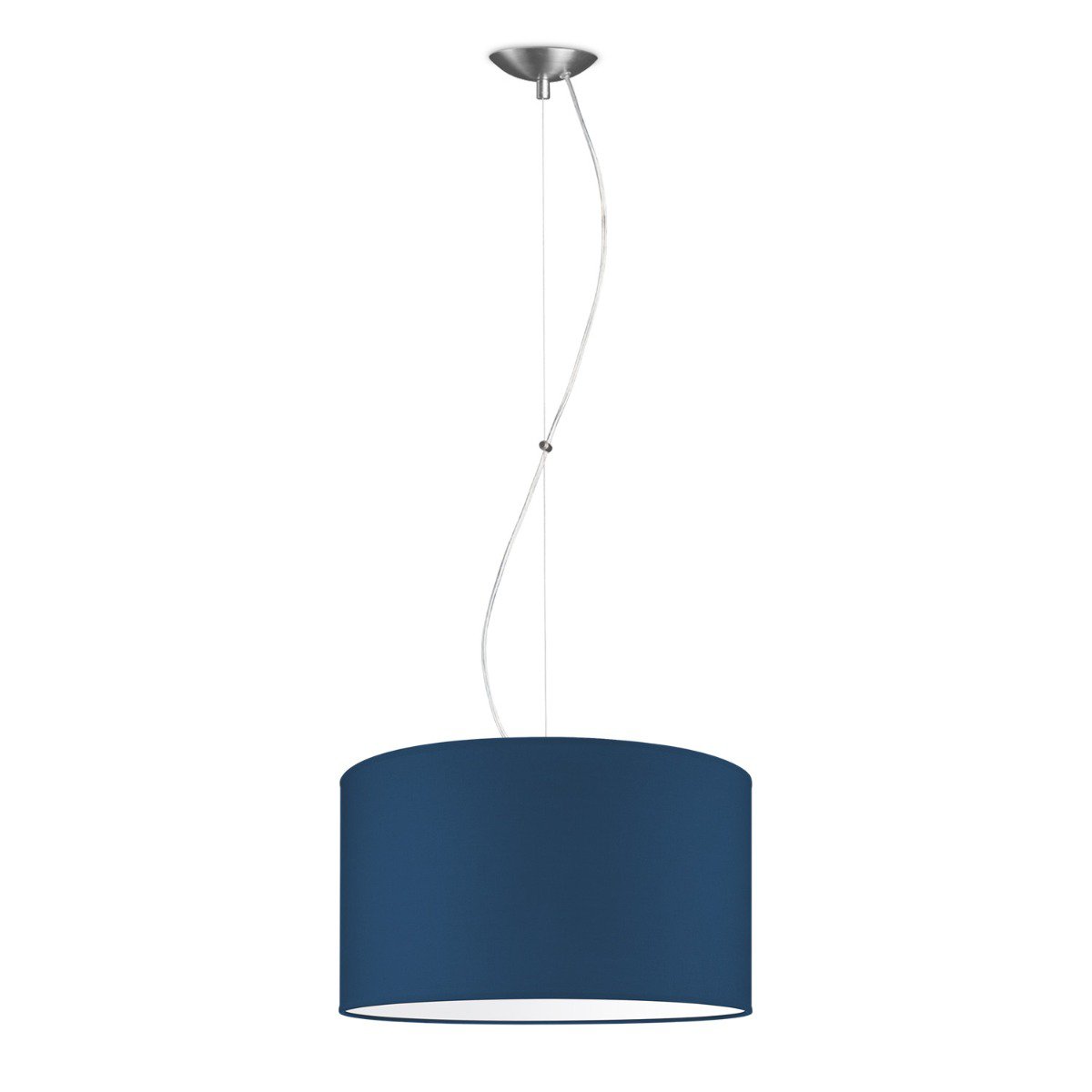 hanglamp Deluxe met lampenkap, E27, donkerblauw, 40cm