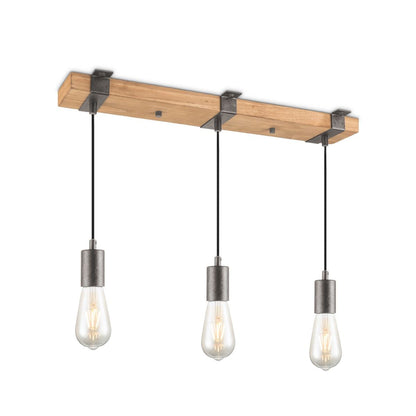 Hanglamp Denton - hout - 57x14x140cm