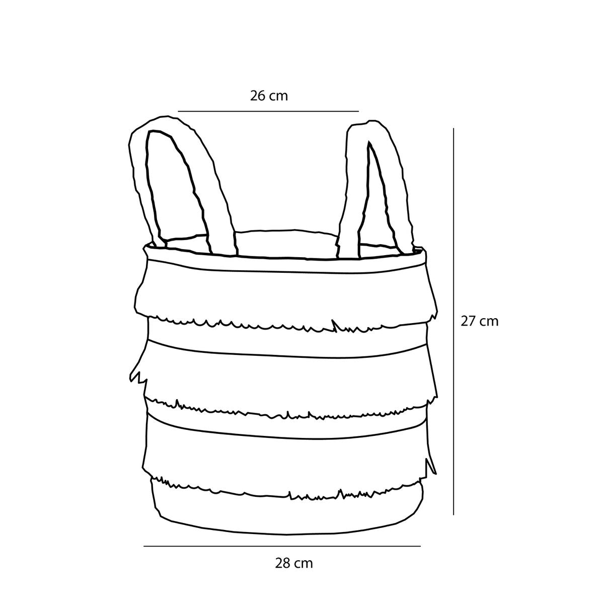 Opbergmand - Set van 2 - H30 x Ø32 cm - Waterhyacint - Bruin