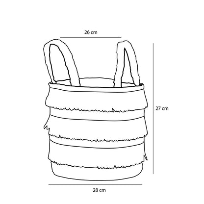 Opbergmand - Set van 2 - H30 x Ø32 cm - Waterhyacint - Bruin