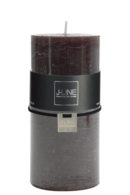 J-Line cilinderkaars - zwart - 72U - L