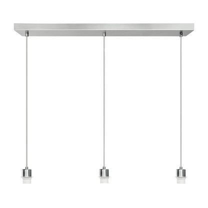 hanglamp Beam 3S 65/9.5/70-112.5cm - Geborsteld staal