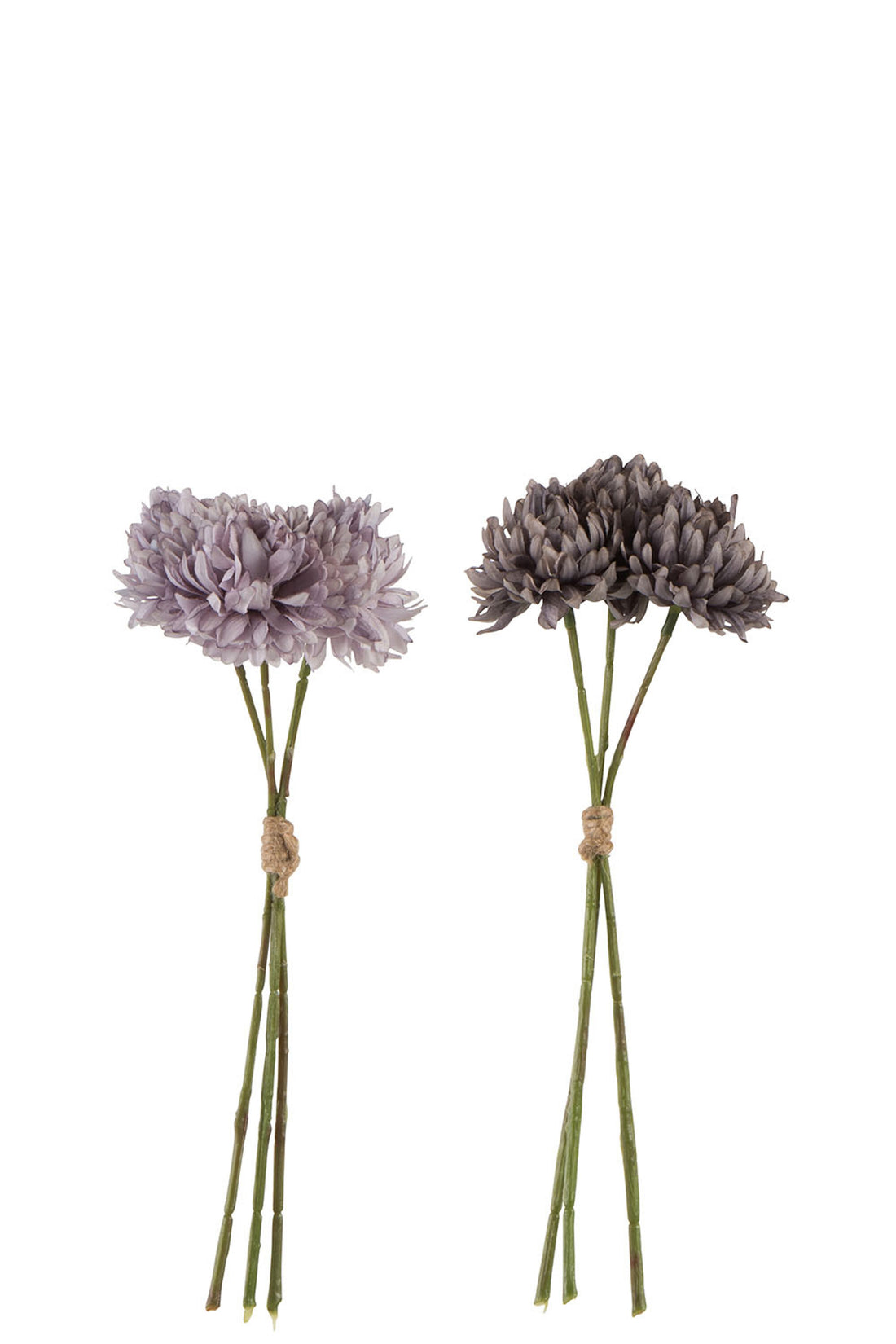 Boeket Chrysanten Mini Plastic Licht/Donker Paars Assortiment Van 2