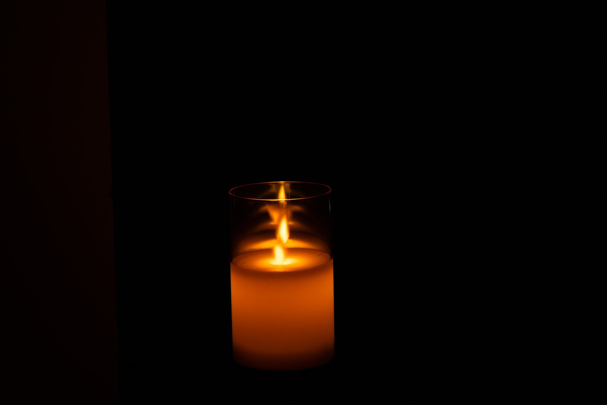 J-Line Ledlamp Blinkend Glas Goud Small