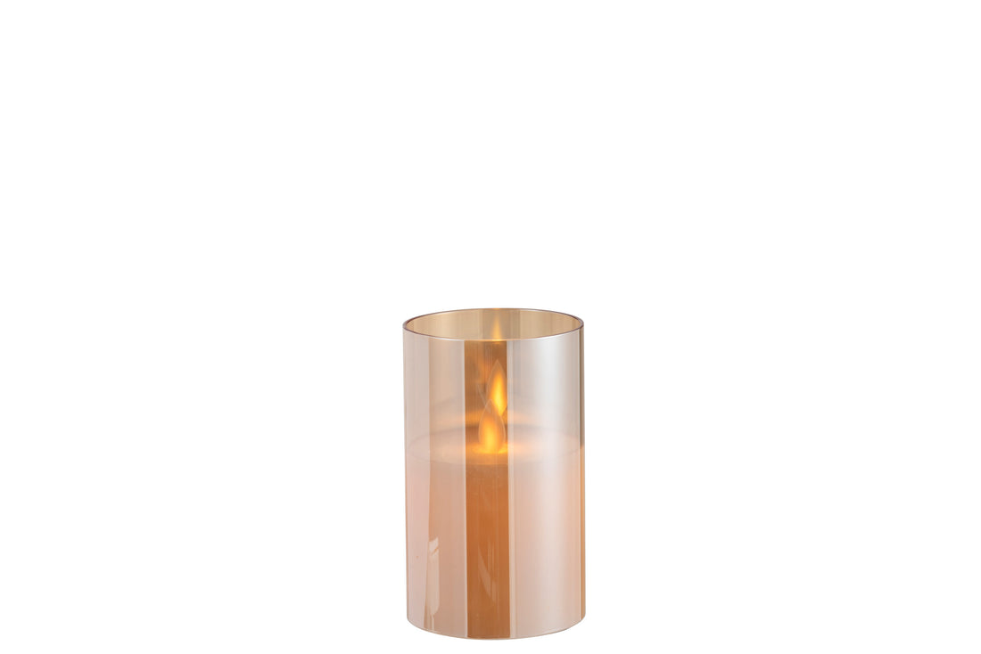 J-Line Ledlamp Blinkend Glas Goud Small