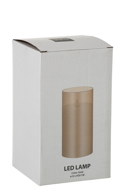 J-Line Ledlamp Blinkend Glas Goud Medium