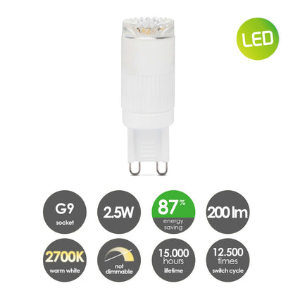 LED lamp G9 2W 200Lm 240Â° Warm Wit Licht