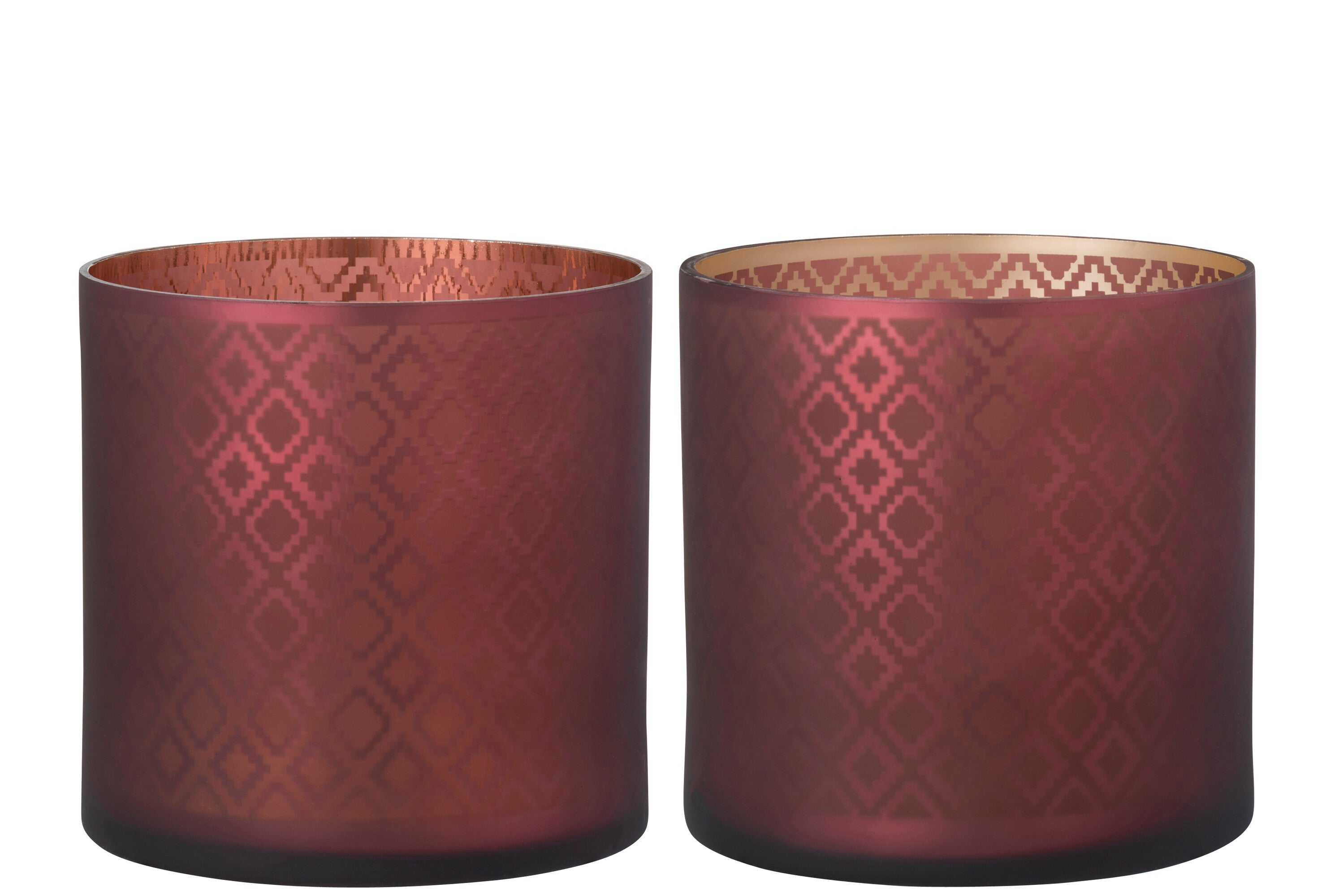 Orkaan Licht Oosters Glas Rood/Goud Groot Assortiment Van 2