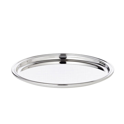 EDZARD dienblad pijp, rond, verzilverd, diameter 22 cm