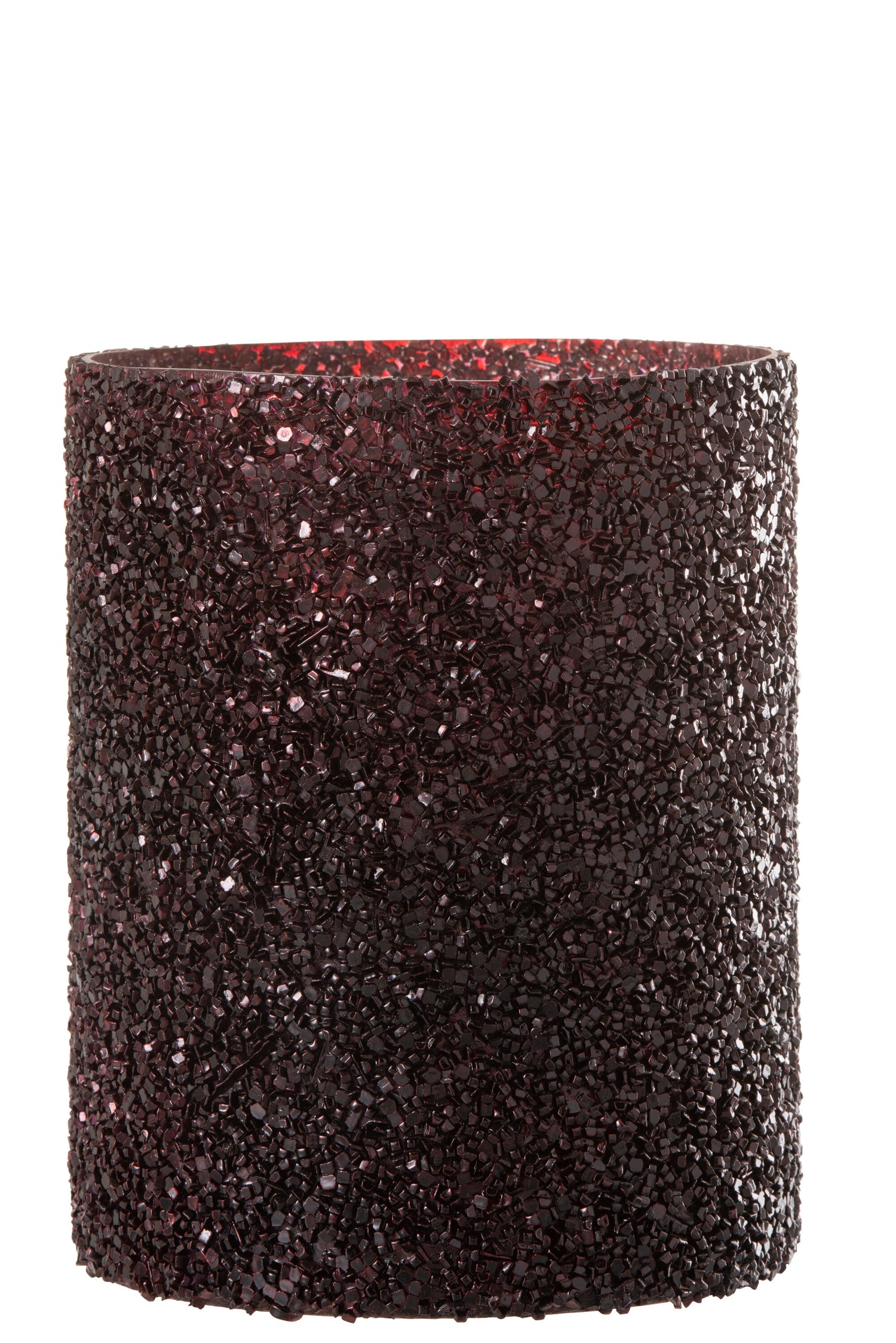 Orkaanlicht Glitterglas Bordeaux Groot