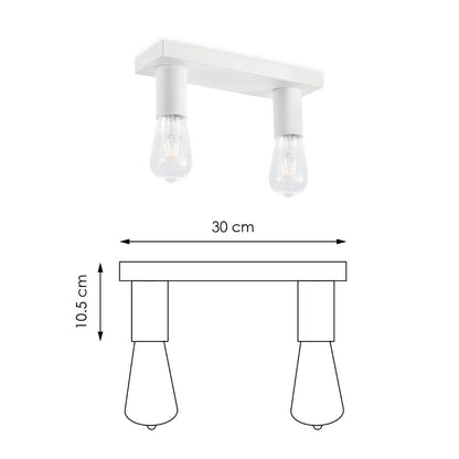 Opbouwspot Nitro 2 - incl. dimbare LED lamp - wit