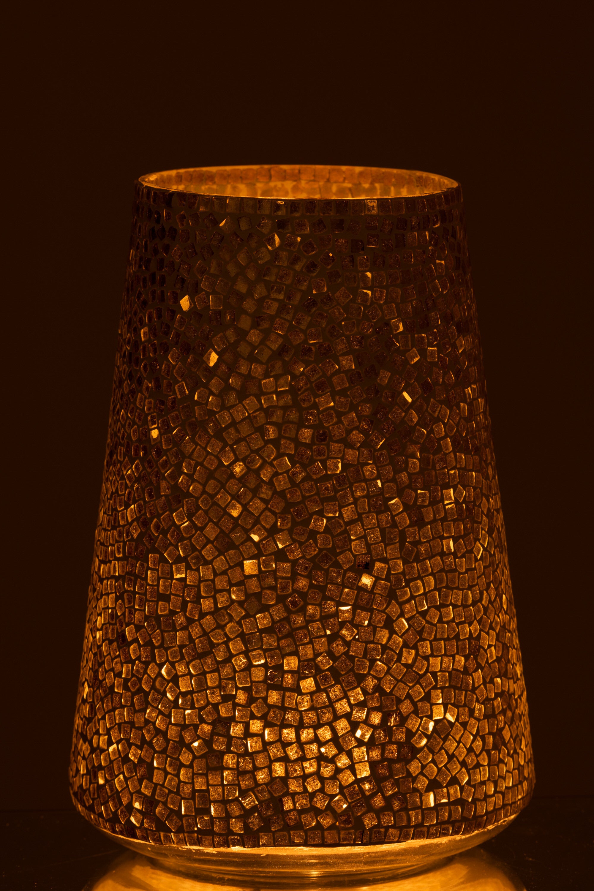 Orkaan Mozaïekglas Wit/Zilver Groot