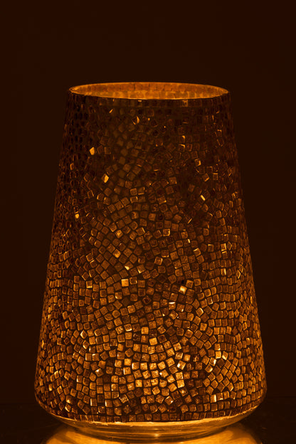 Orkaan Mozaïekglas Wit/Zilver Groot