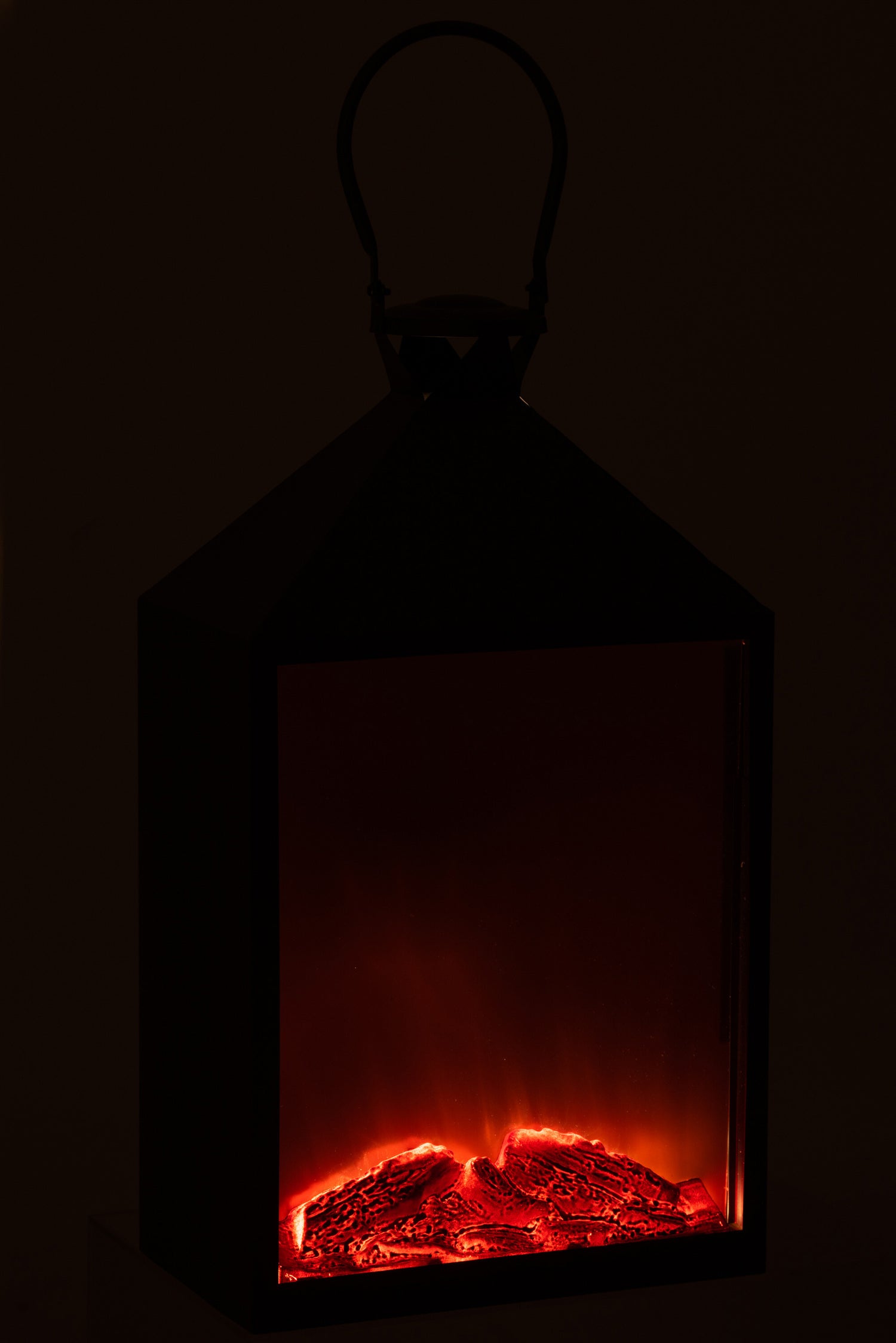 Haard Led Lantaarn Zwart