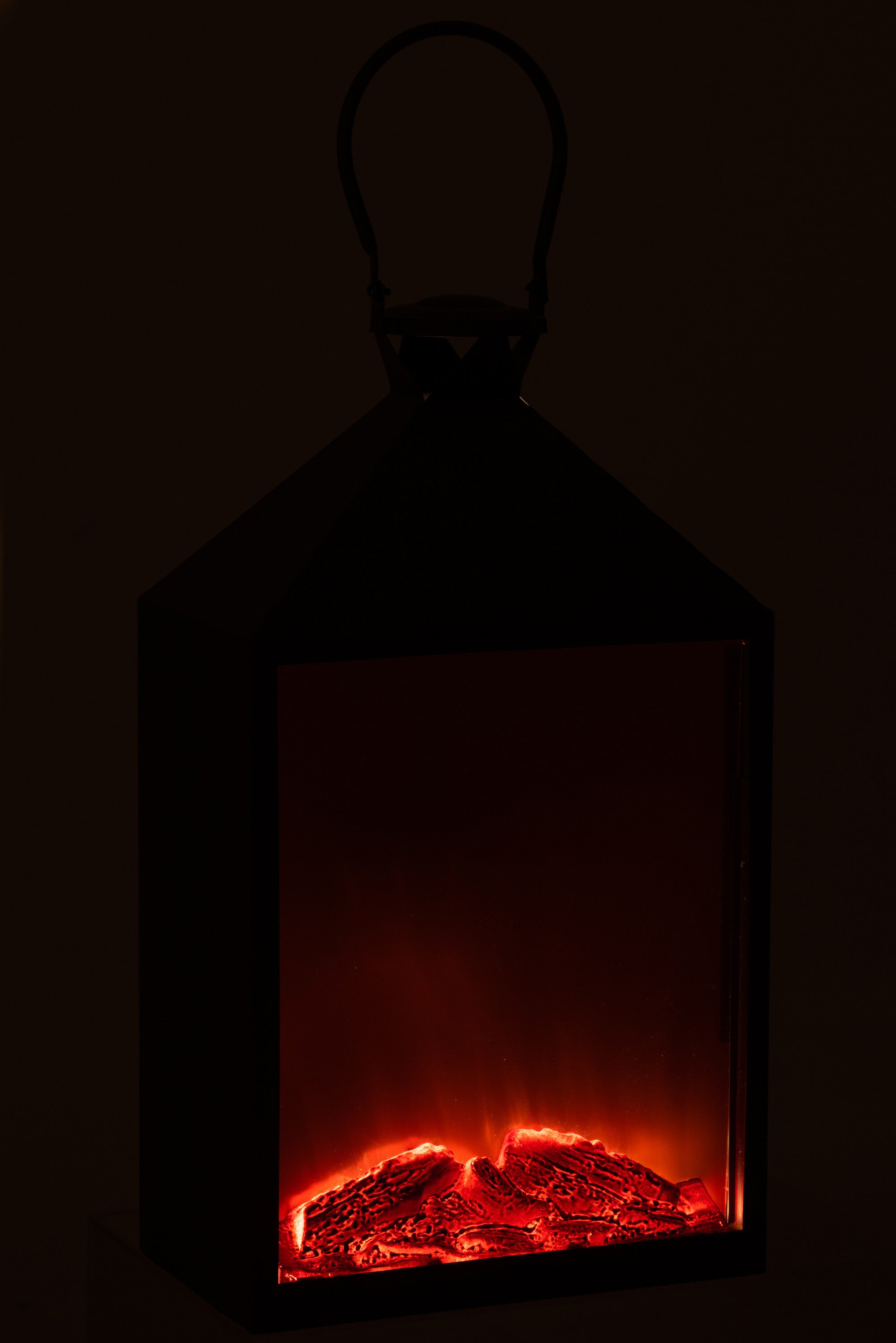 Haard Led Lantaarn Zwart