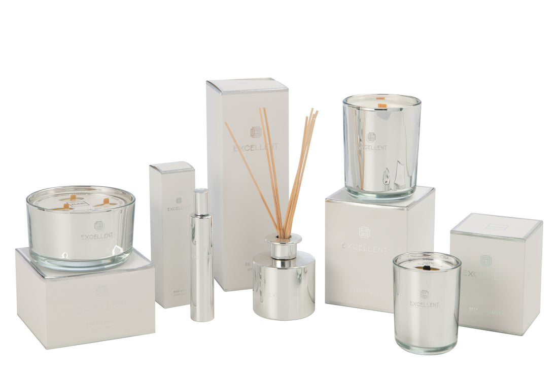 J-Line huisparfum Excellent - Cotton Candy - zilver