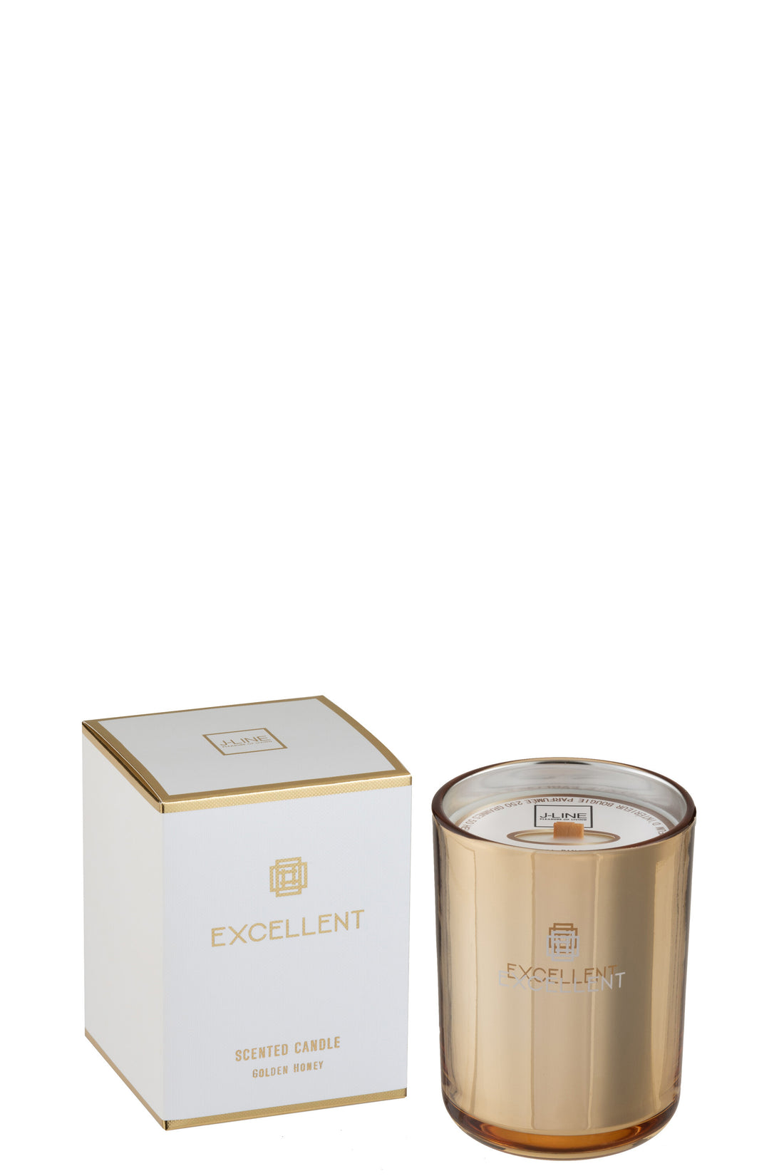 J-Line geurkaars Excellent - Golden Honey - goud - S - 50U