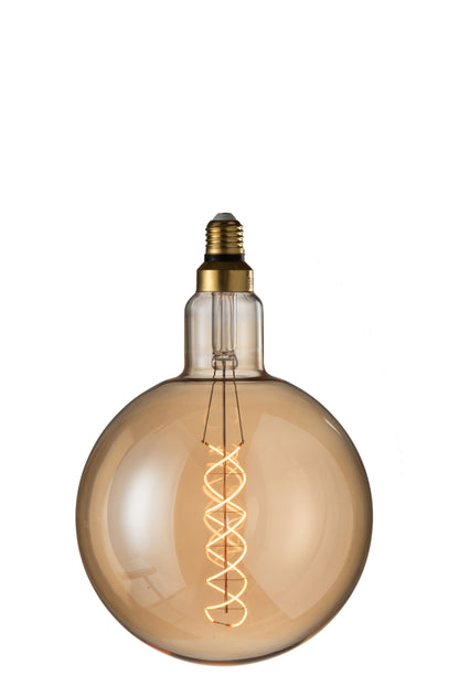 Ledlamp Amber G200 Dubbele Spiraal E27