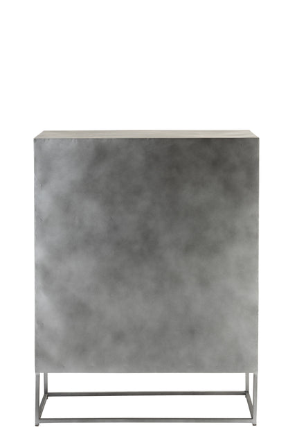 Kast Shanil 2 Deuren Hout/IJzer Natuur/Grijs