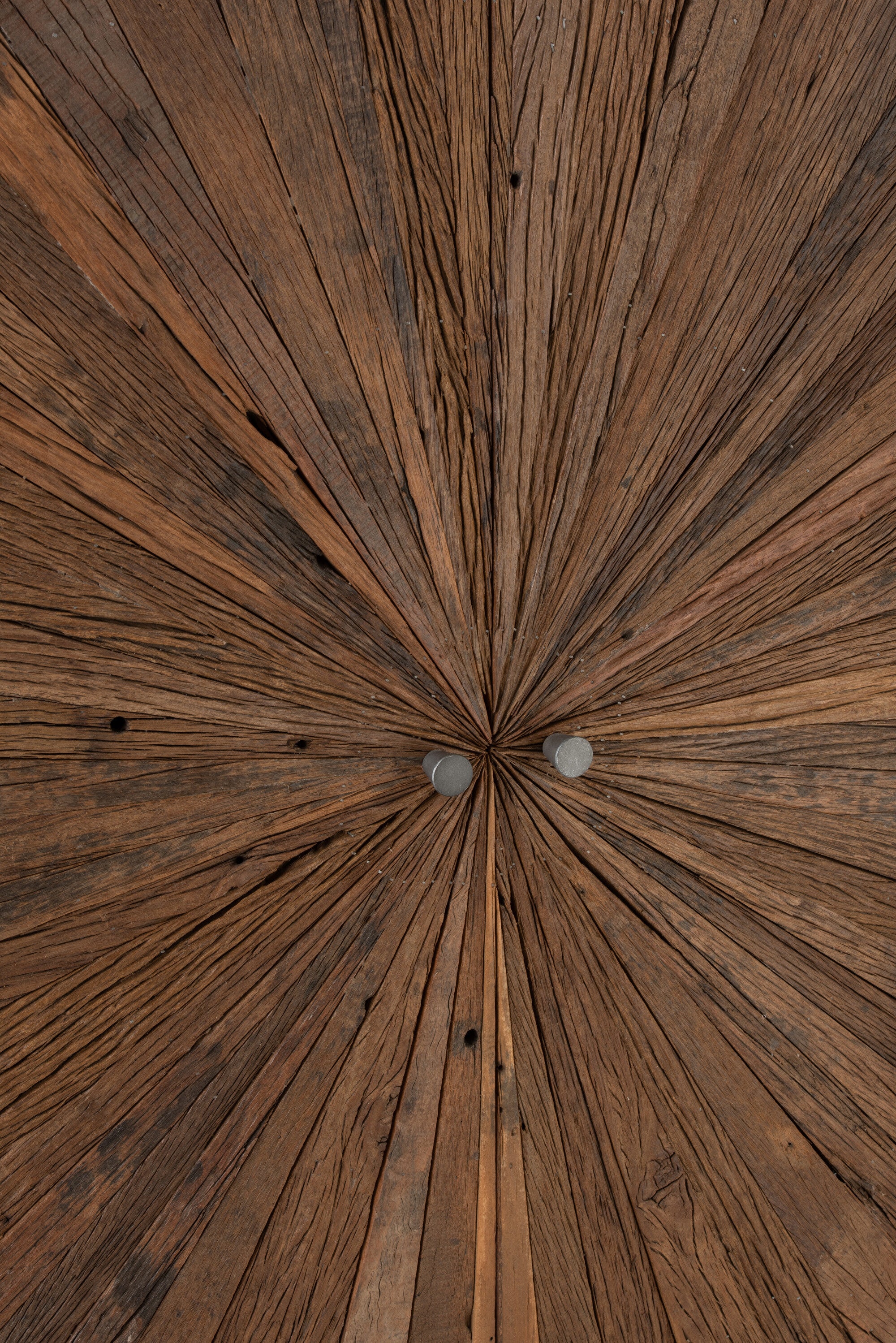 Kast Shanil 2 Deuren Hout/IJzer Natuur/Grijs