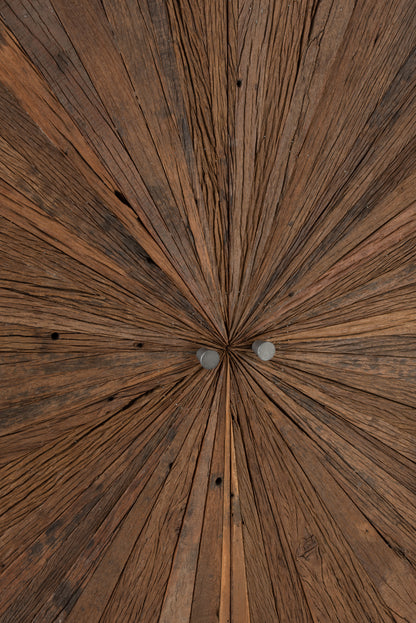 Kast Shanil 2 Deuren Hout/IJzer Natuur/Grijs