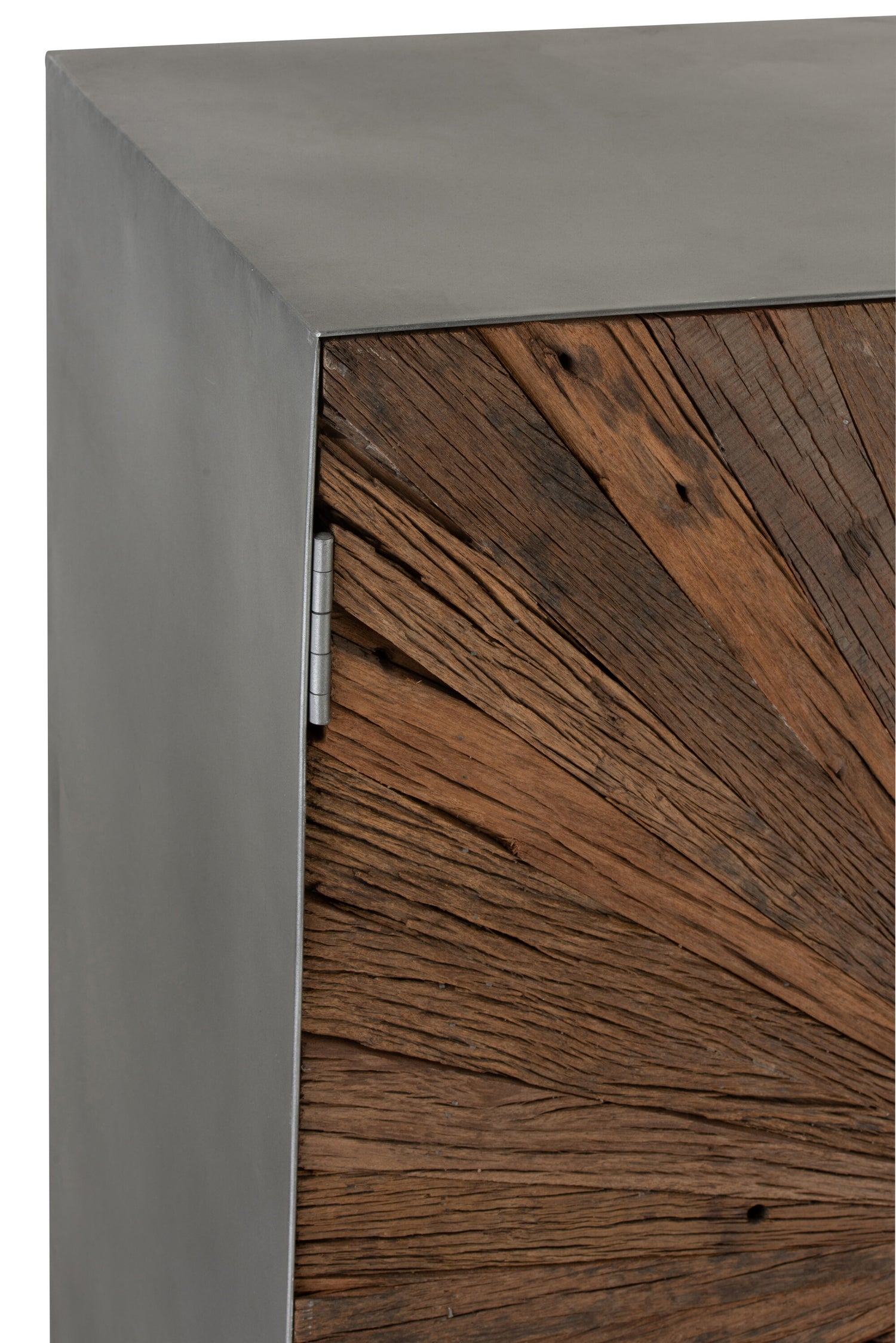 Kast Shanil 2 Deuren Hout/IJzer Natuur/Grijs