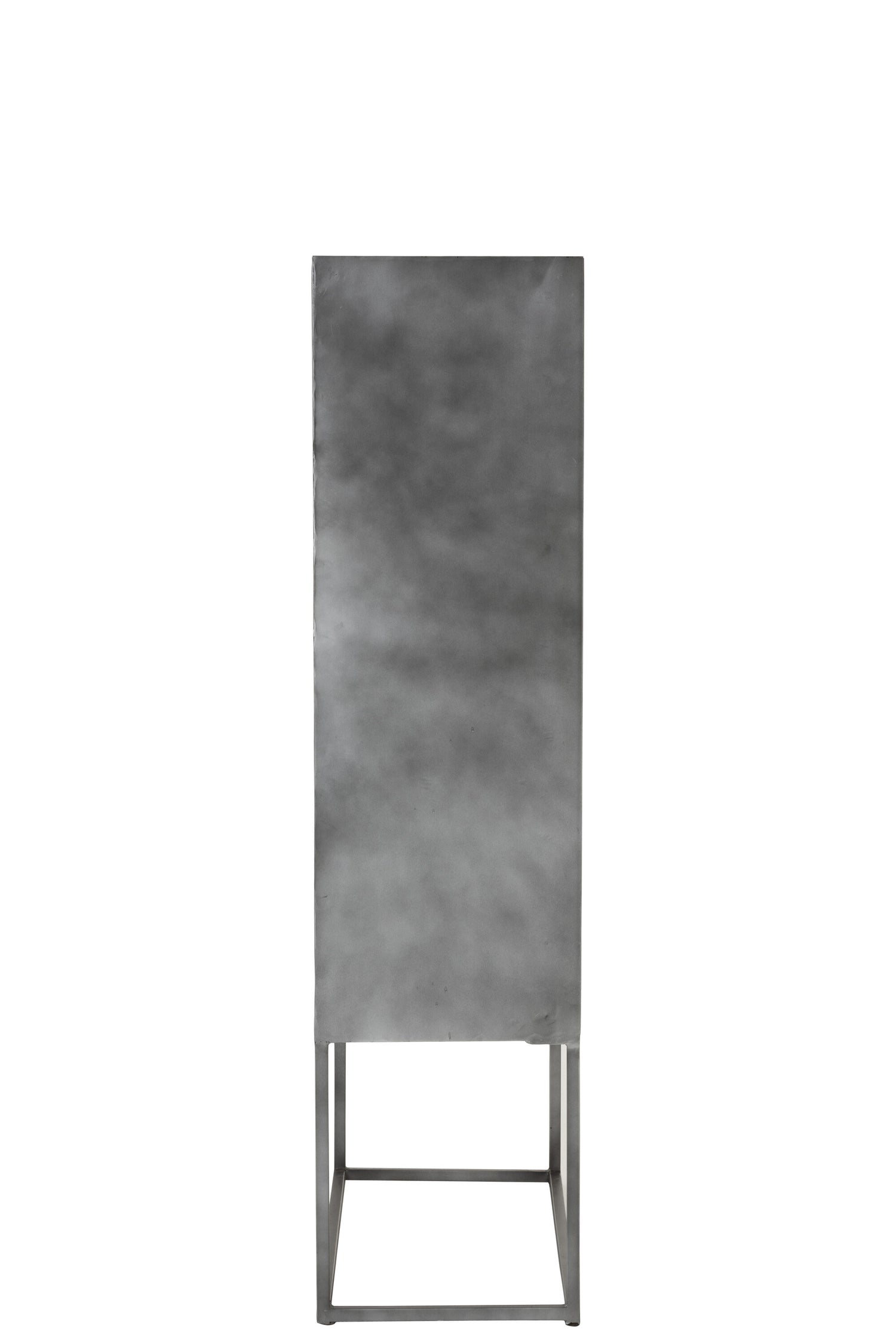 Bar Kast Shanil 2 Deuren Hout/IJzer Natuur/Grijs