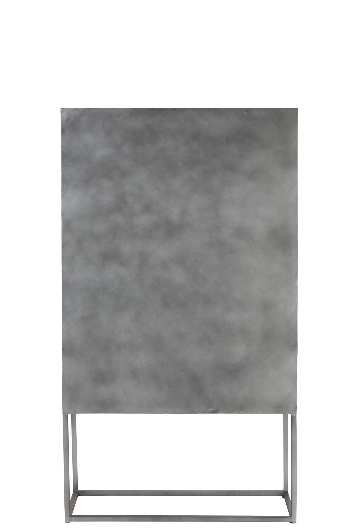 Bar Kast Shanil 2 Deuren Hout/IJzer Natuur/Grijs