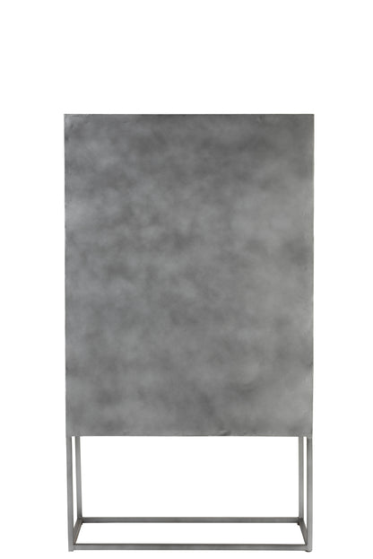 Bar Kast Shanil 2 Deuren Hout/IJzer Natuur/Grijs