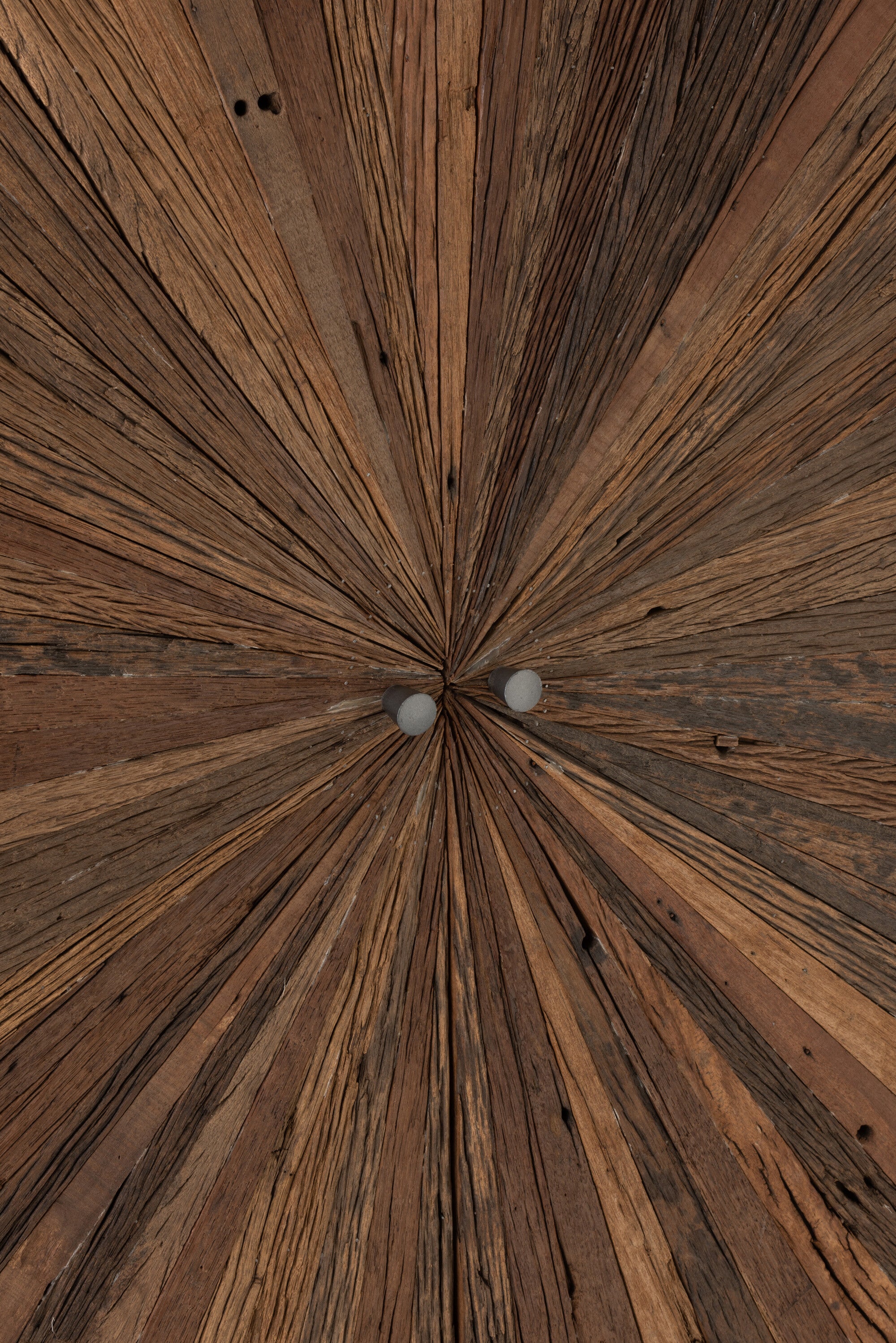 Bar Kast Shanil 2 Deuren Hout/IJzer Natuur/Grijs
