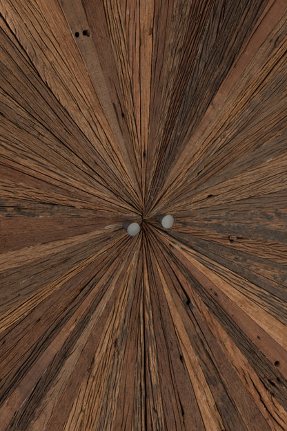 Bar Kast Shanil 2 Deuren Hout/IJzer Natuur/Grijs