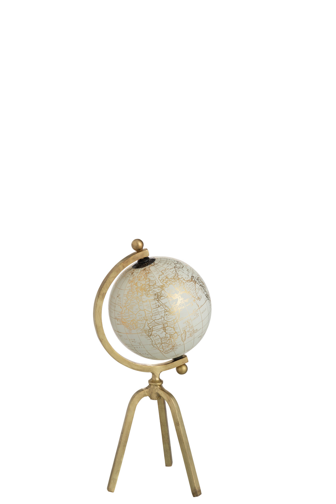 Globe Statief IJzer/Kunststof Goud/Wit Klein