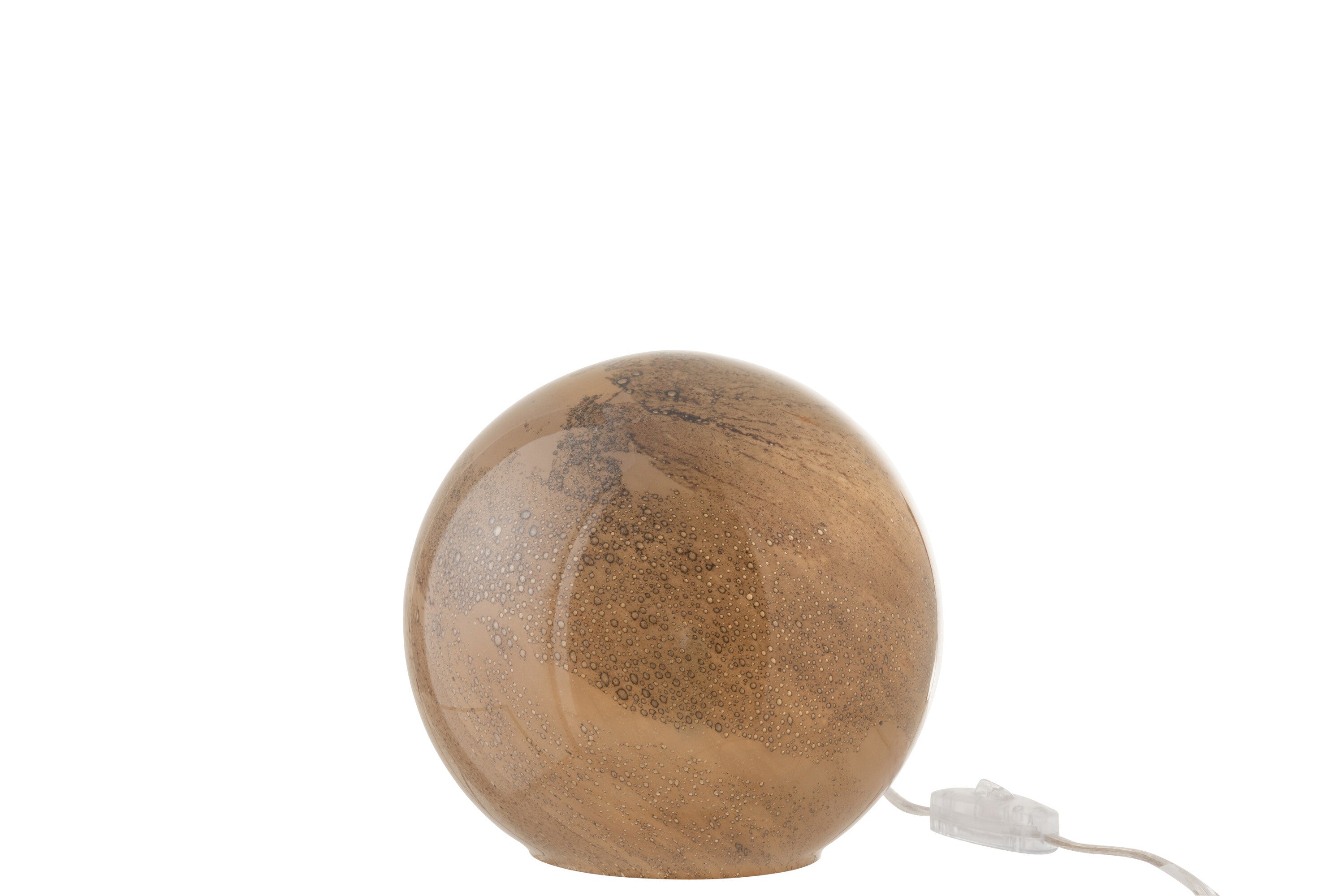 J-Line Lamp Dany Rond Glas Bruin Small
