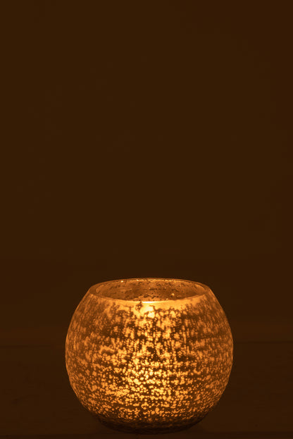 Orkaanbal Knisperglas Mat/Glanzend Zilver Klein