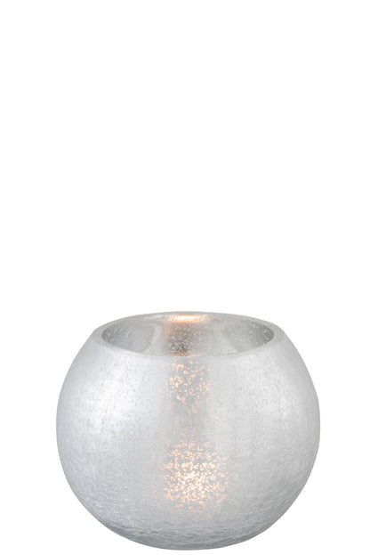 Orkaanbal Kraakglas Mat/Glanzend Zilver Medium