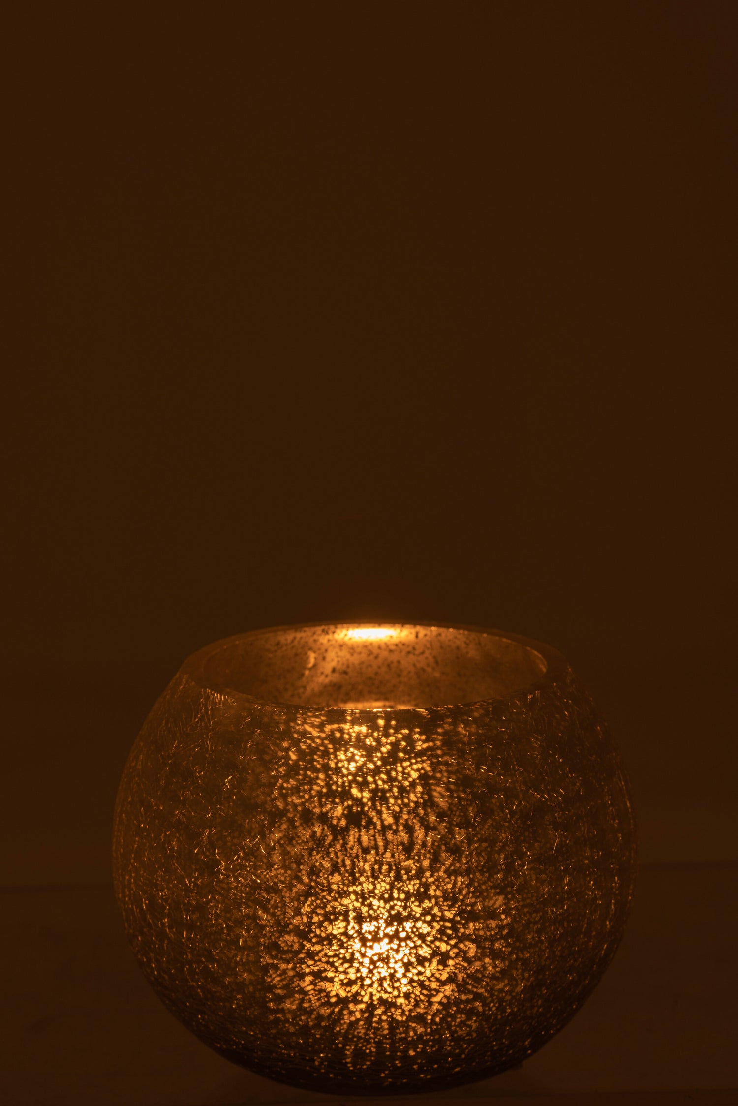 Orkaanbal Kraakglas Mat/Glanzend Zilver Medium