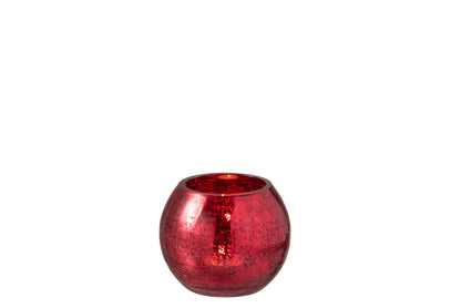 Orkaanbal Knisperglas Glanzend Rood Klein