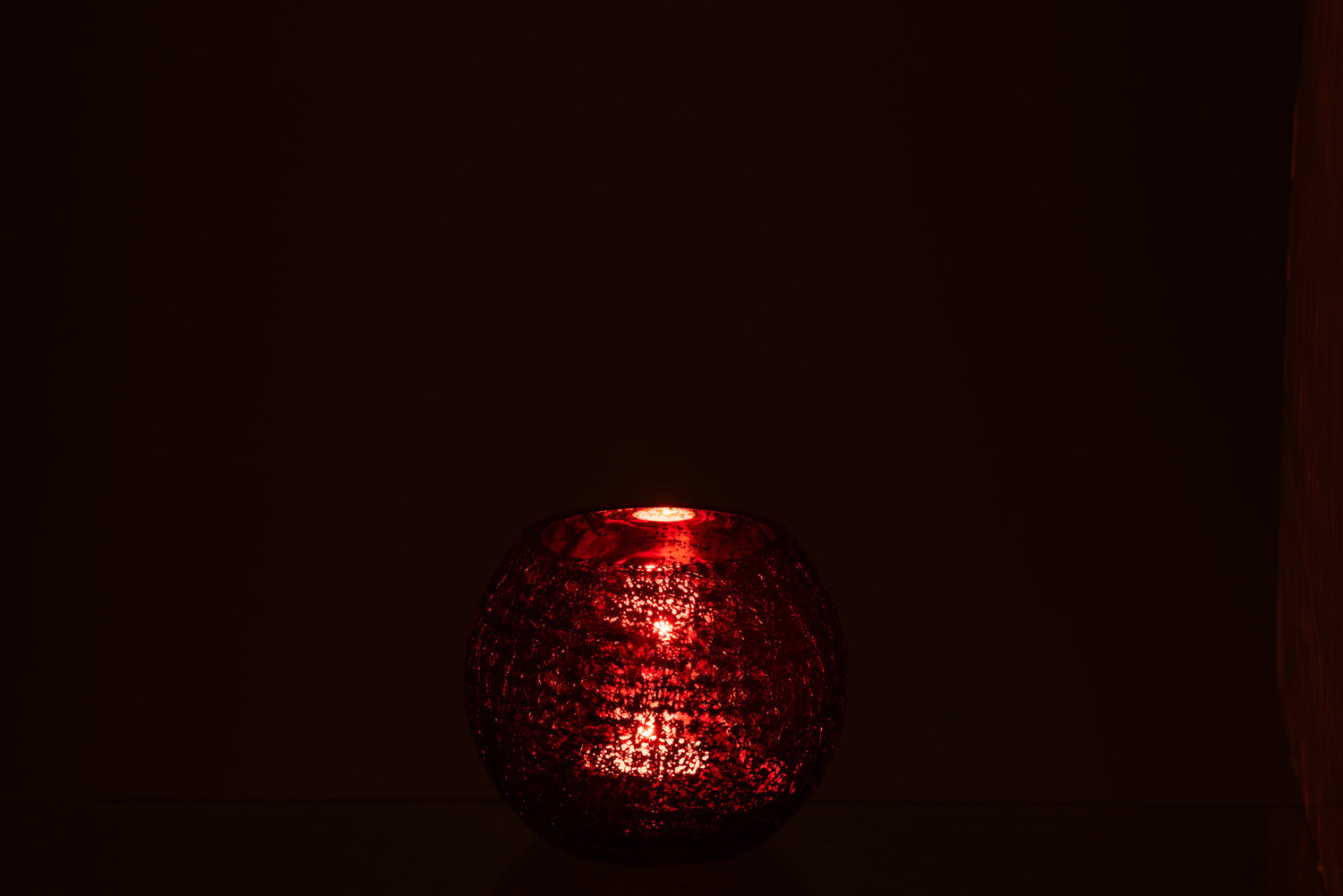 Orkaanbal Knisperglas Glanzend Rood Klein