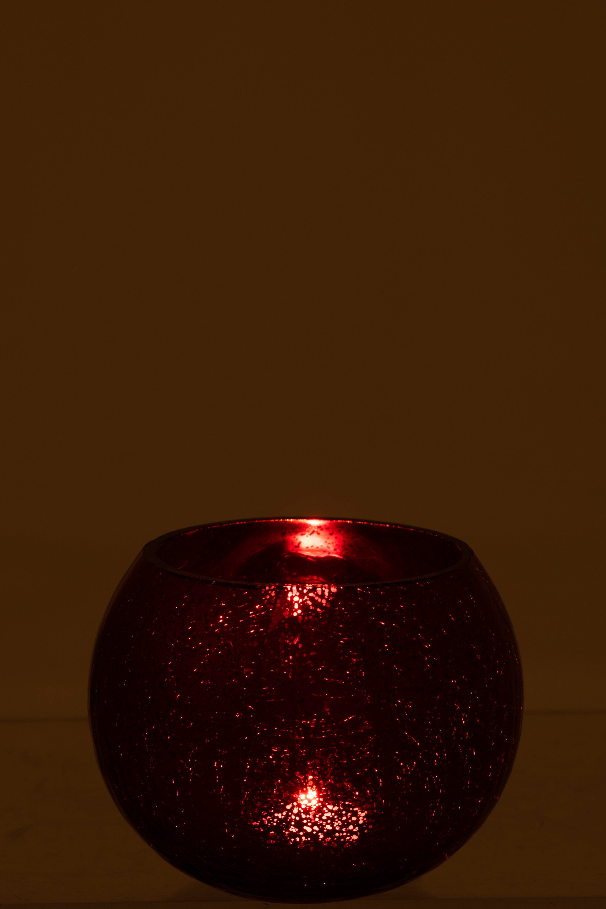 Orkaanbal Kraakglas Glanzend Rood Middelgroot