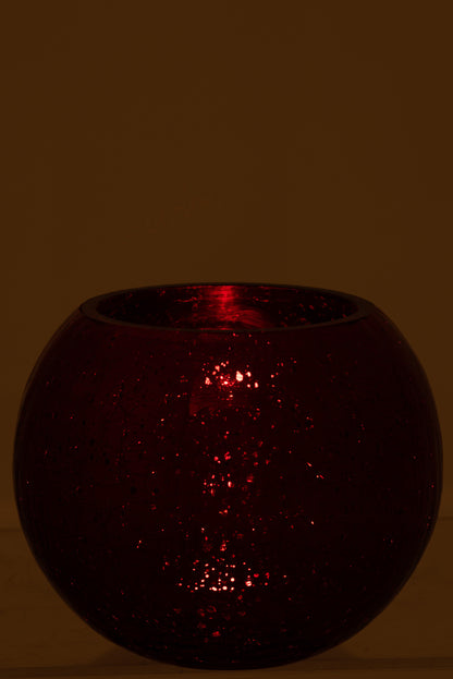 Orkaanbal Knisperglas Glanzend Rood Groot