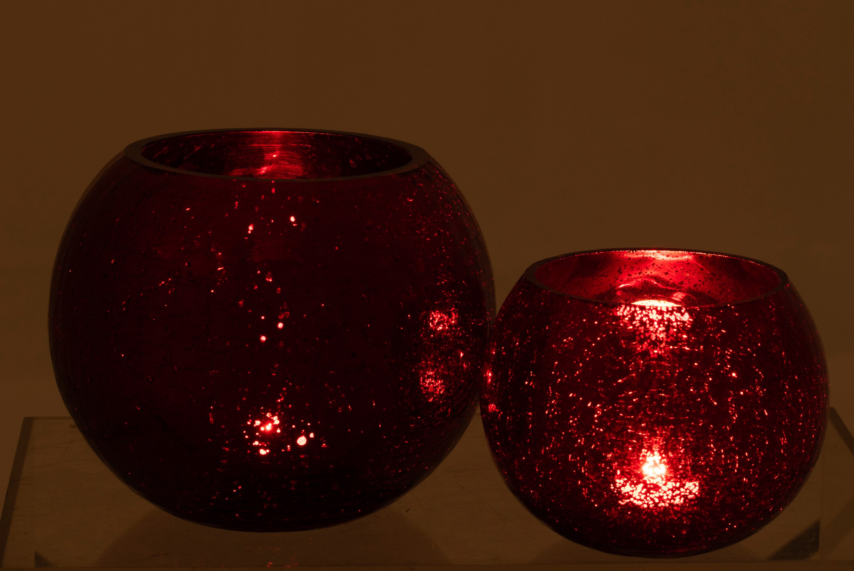 Orkaanbal Knisperglas Glanzend Rood Groot