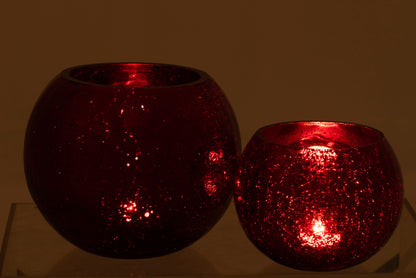 Orkaanbal Knisperglas Glanzend Rood Groot