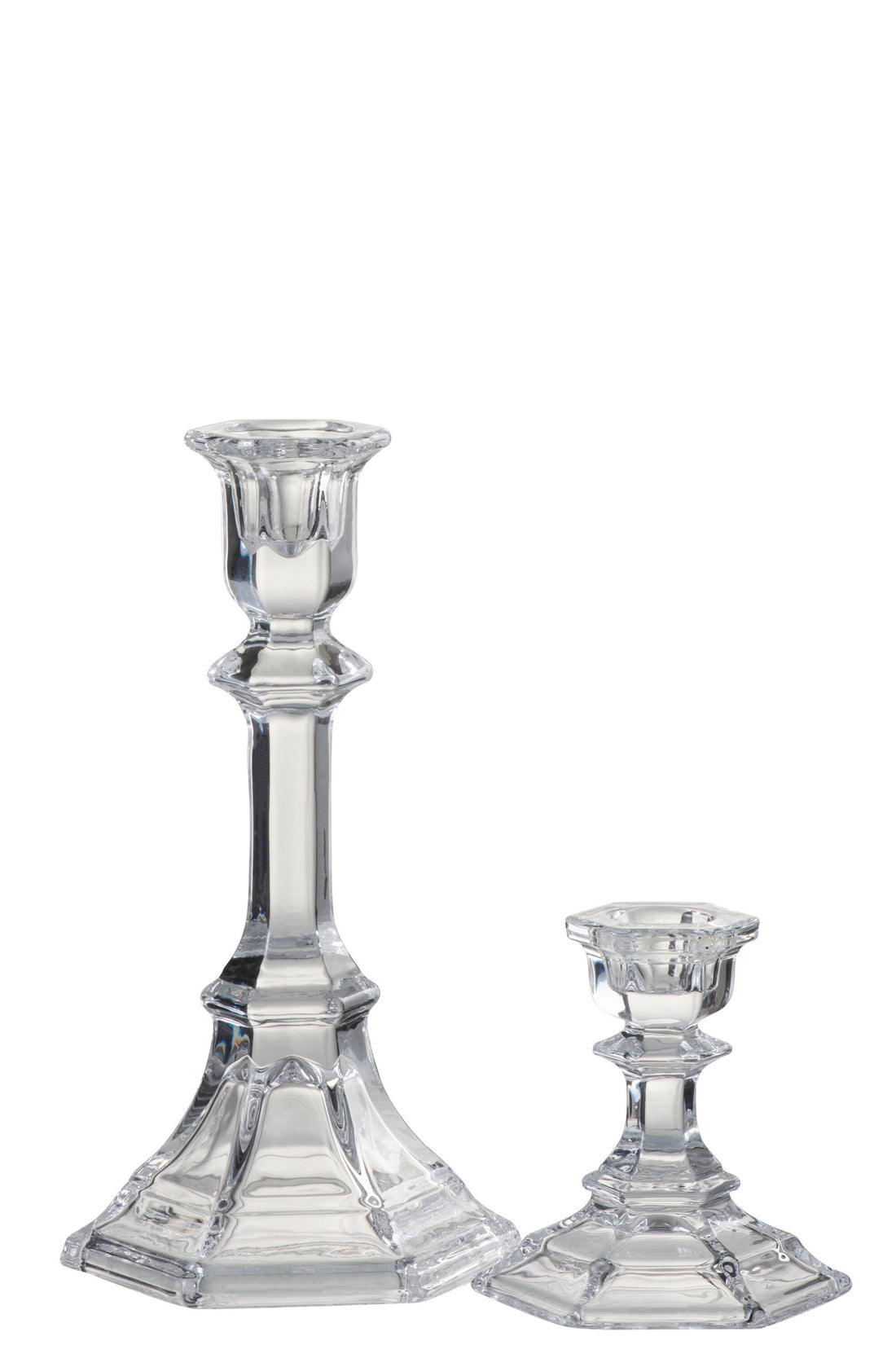 J-Line Kandelaar Klassiek Glas Transparant Large