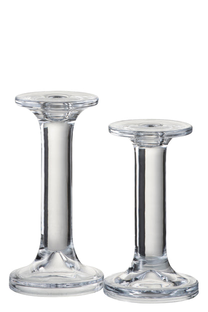 J-Line Kandelaar Effen Glas Transparant Large