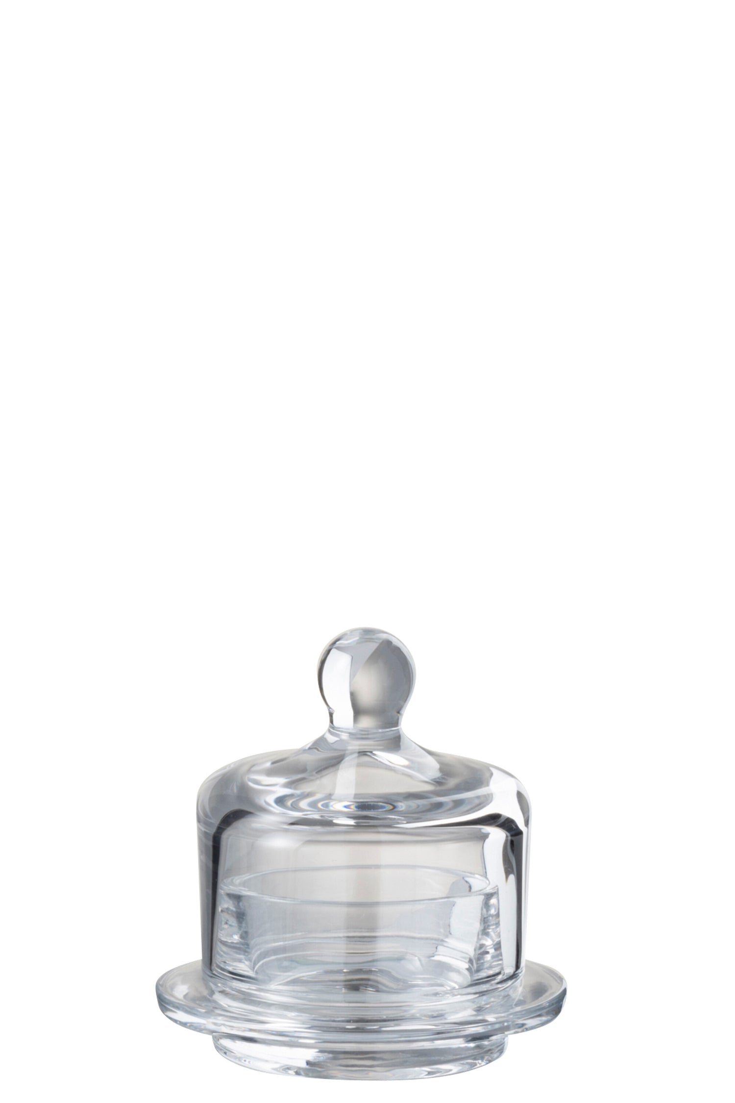 Botervlootje rond glas transparant