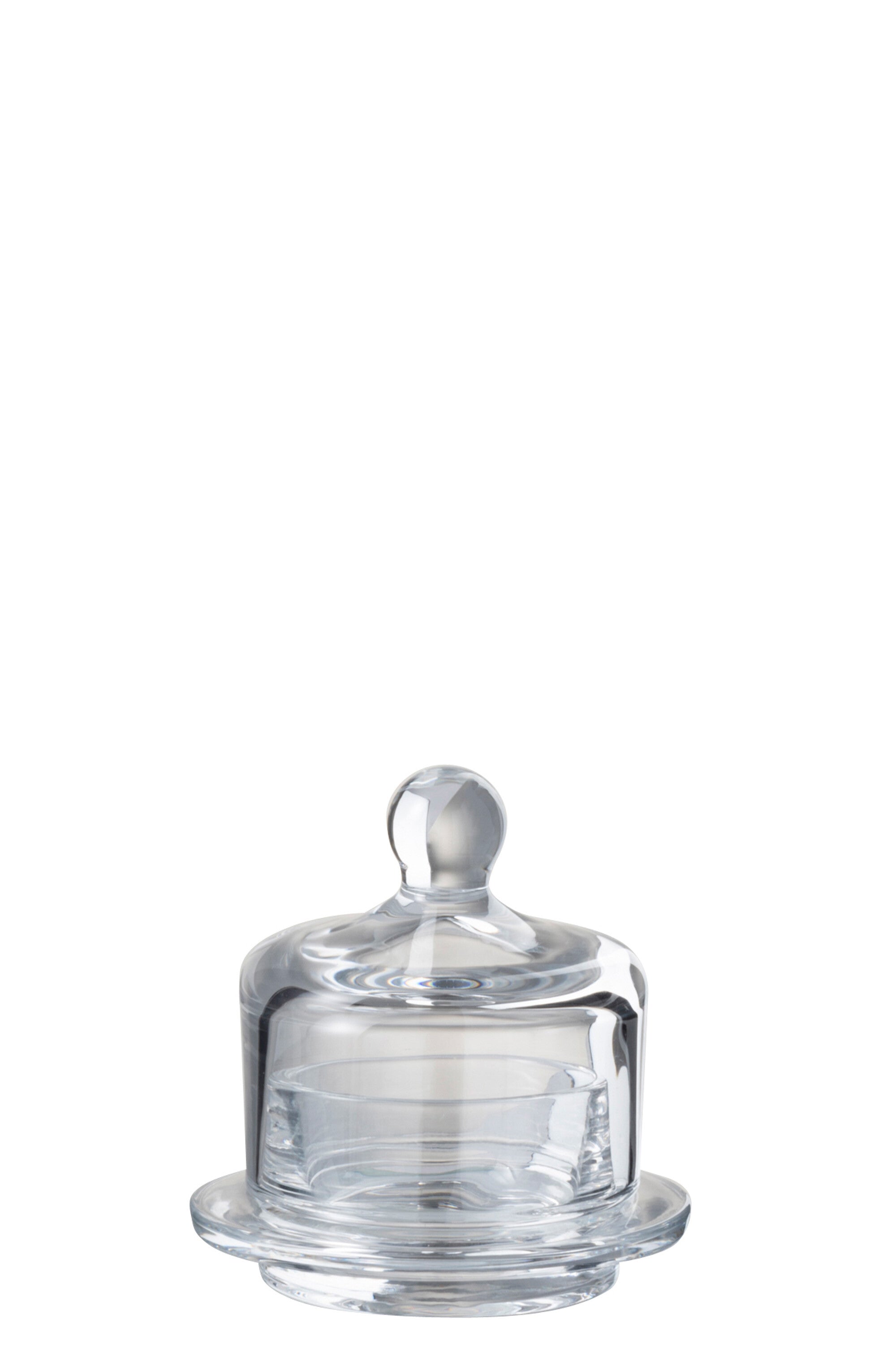 Botervlootje rond glas transparant